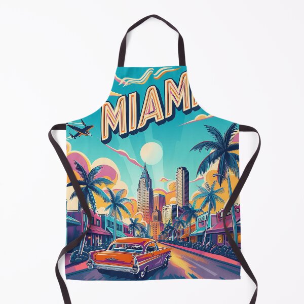 Item preview, Miami Travel Illustration designed and sold by nomiraclehere.