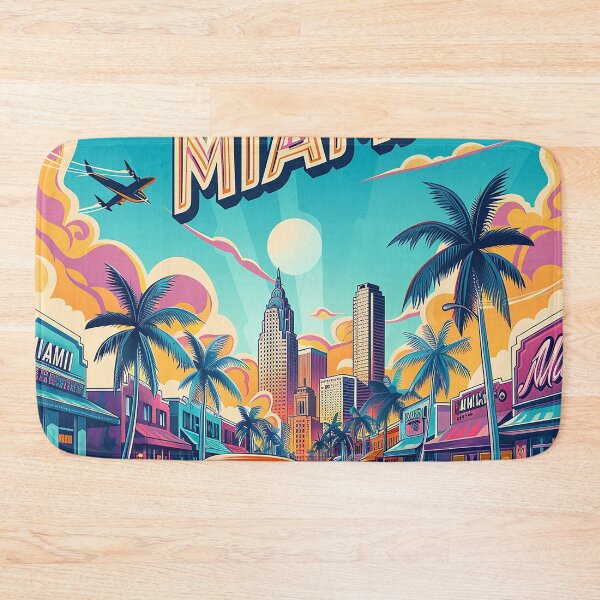 Item preview, Miami Travel Illustration designed and sold by nomiraclehere.