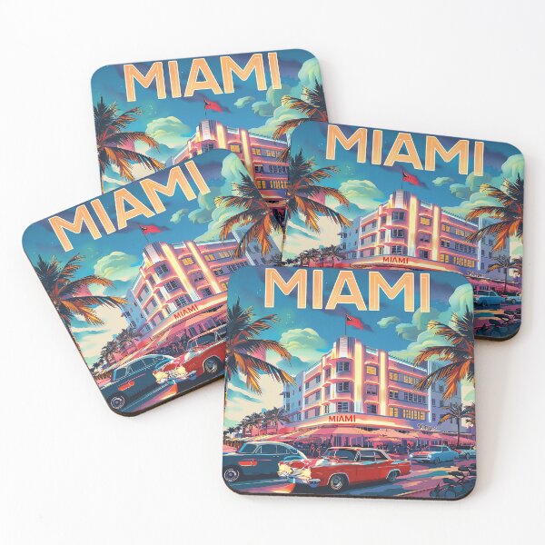 Item preview, Miami Travel Illustration designed and sold by nomiraclehere.