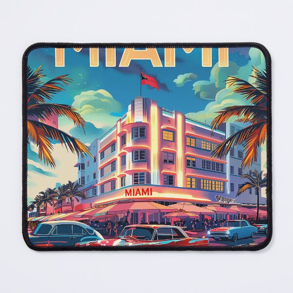 Item preview, Miami Travel Illustration designed and sold by nomiraclehere.