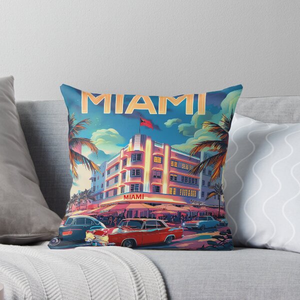 Item preview, Miami Travel Illustration designed and sold by nomiraclehere.