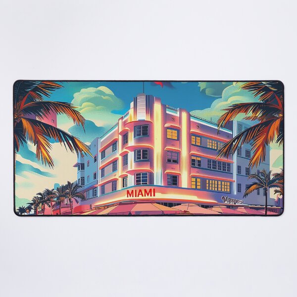 Item preview, Miami Travel Illustration designed and sold by nomiraclehere.