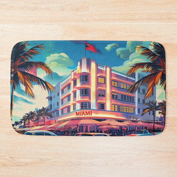 Item preview, Miami Travel Illustration designed and sold by nomiraclehere.