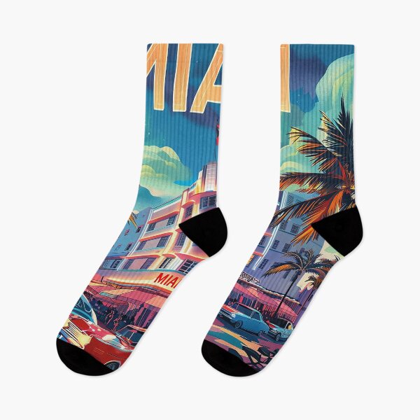 Item preview, Miami Travel Illustration designed and sold by nomiraclehere.