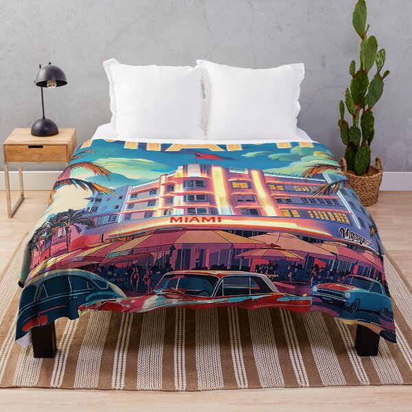 Item preview, Miami Travel Illustration designed and sold by nomiraclehere.