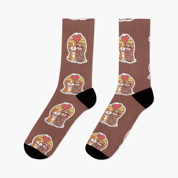 Item preview, Sunset Sloth and dog Friendship for Pug Lover designed and sold by Laugh-Lines.