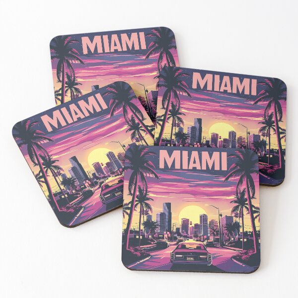 Item preview, Miami Travel Illustration designed and sold by nomiraclehere.