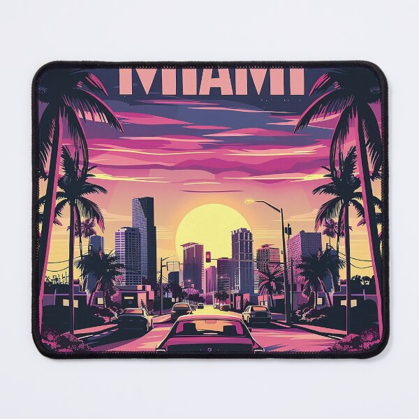 Item preview, Miami Travel Illustration designed and sold by nomiraclehere.