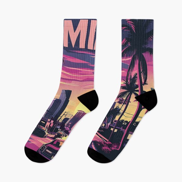 Item preview, Miami Travel Illustration designed and sold by nomiraclehere.