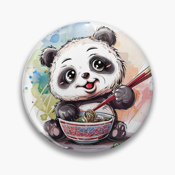 Item preview, Cute Panda Eating Ramen designed and sold by dharanna.