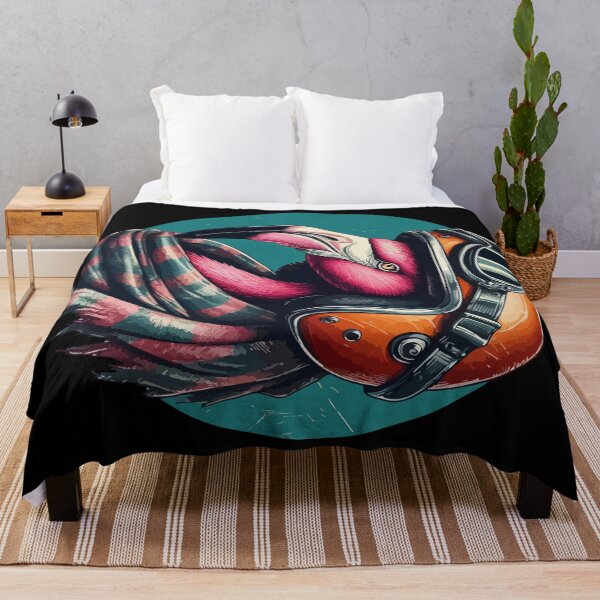 Item preview, Funny Biker Pink Flamingo Bird In Cool Helmet designed and sold by TomFrontierArt.