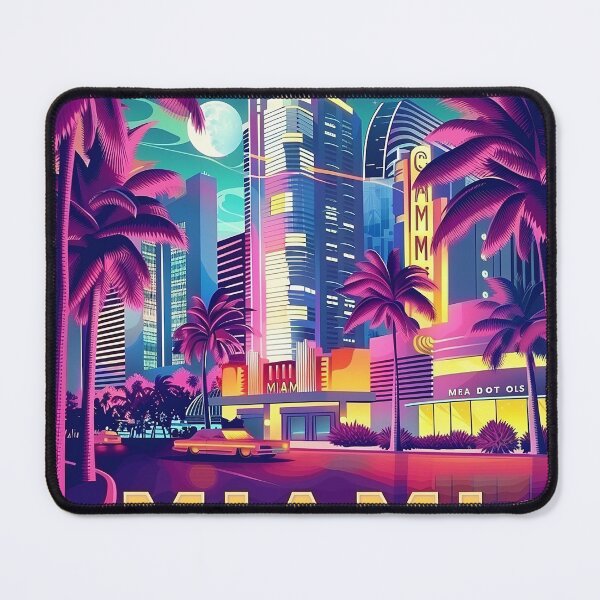 Item preview, Miami Travel Illustration designed and sold by nomiraclehere.