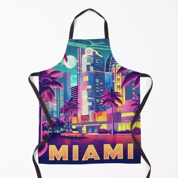 Item preview, Miami Travel Illustration designed and sold by nomiraclehere.