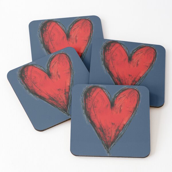 Item preview, HAND DRAWN RED LOVE HEART designed and sold by NikoDeeko.