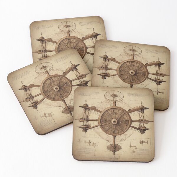 Item preview, Steampunk Space Station Blueprint designed and sold by ArtGotika.
