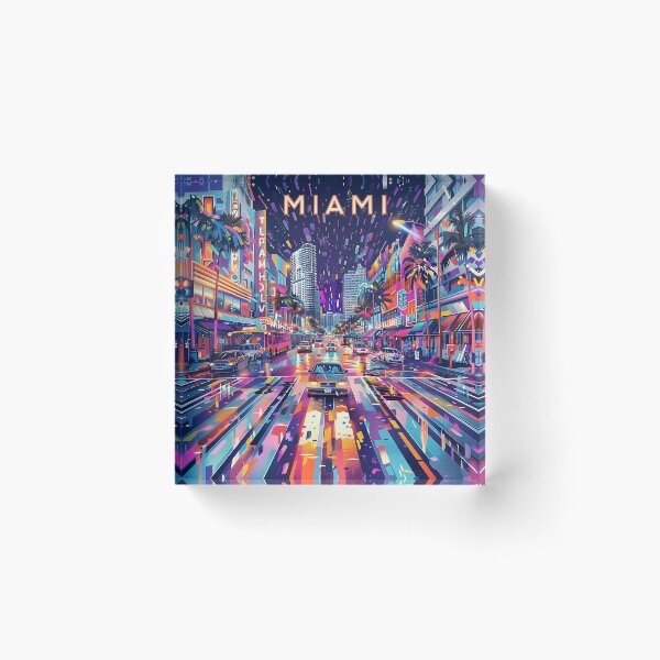 Item preview, Miami Travel Illustration designed and sold by nomiraclehere.