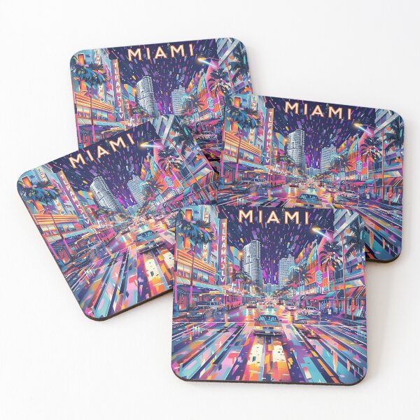 Item preview, Miami Travel Illustration designed and sold by nomiraclehere.