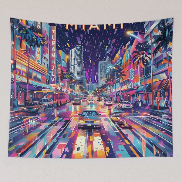 Item preview, Miami Travel Illustration designed and sold by nomiraclehere.