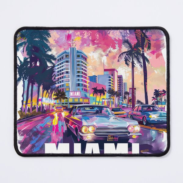 Item preview, Miami Travel Illustration designed and sold by nomiraclehere.