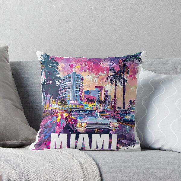 Item preview, Miami Travel Illustration designed and sold by nomiraclehere.