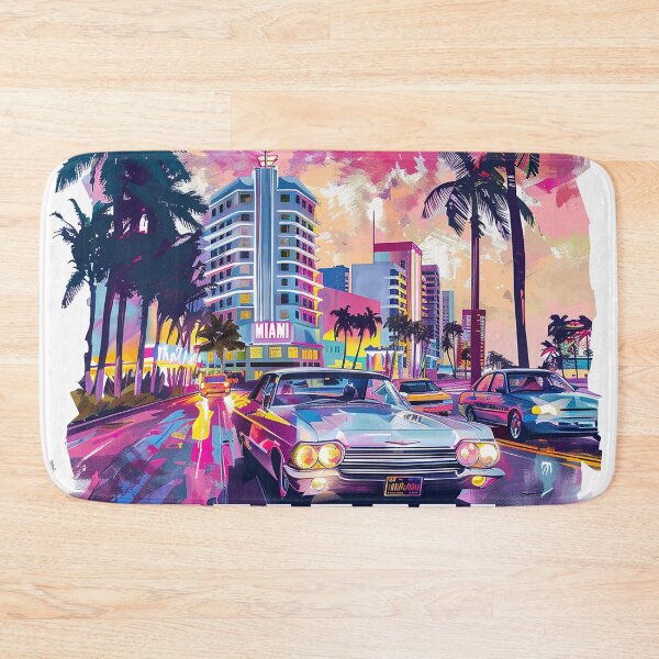 Item preview, Miami Travel Illustration designed and sold by nomiraclehere.