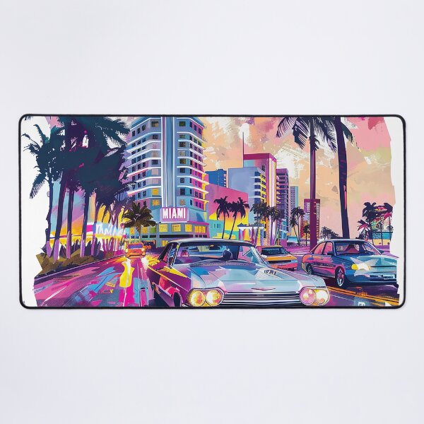 Item preview, Miami Travel Illustration designed and sold by nomiraclehere.