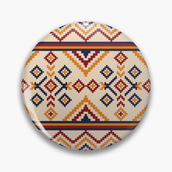 Item preview, Pattern pixel art ethnic geometric design for fabric designed and sold by Nonnipa.