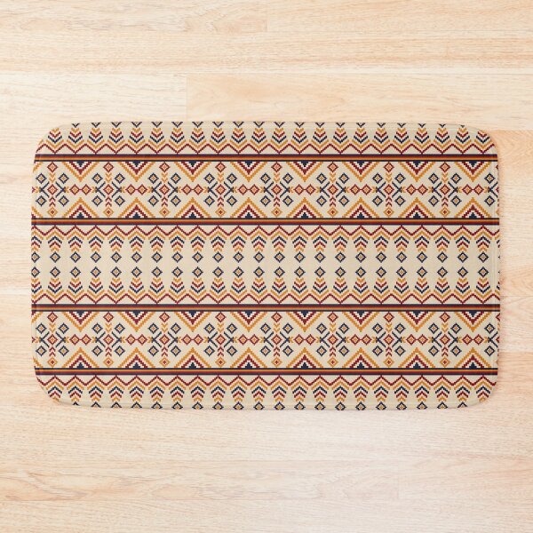 Item preview, Pattern pixel art ethnic geometric design for fabric designed and sold by Nonnipa.