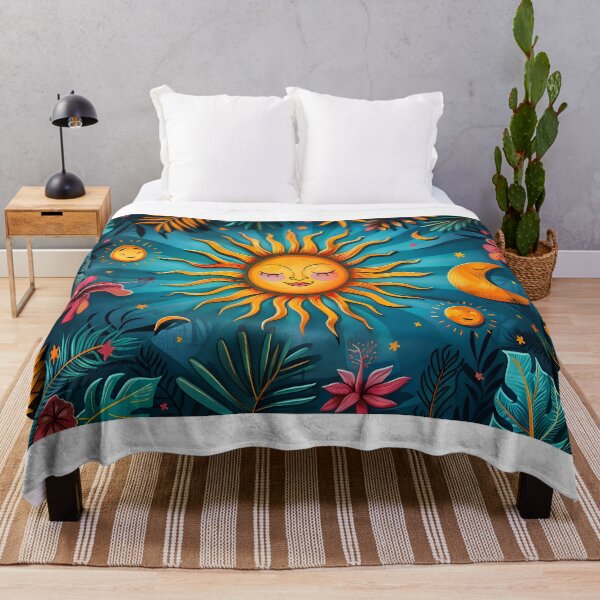 Item preview, Golden Sunburst Paradise Pattern designed and sold by AI-Only Creations.