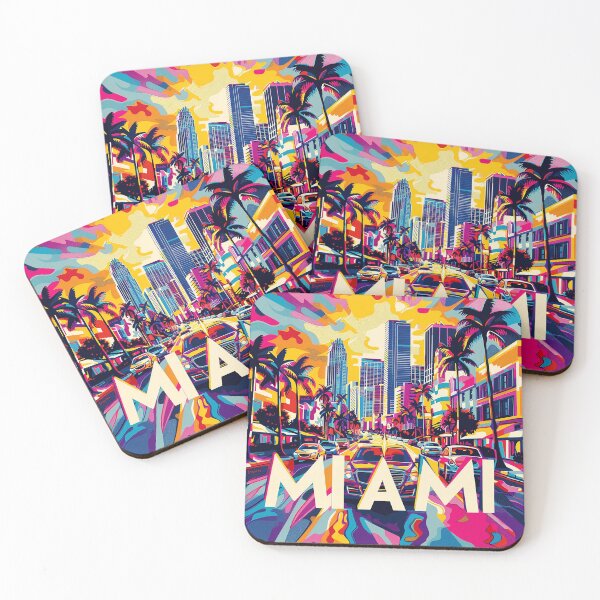 Item preview, Miami Travel Illustration designed and sold by nomiraclehere.