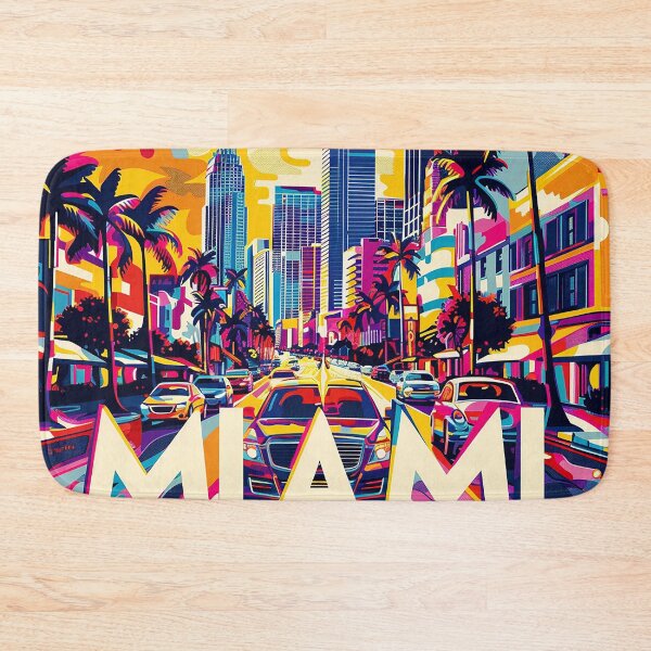 Item preview, Miami Travel Illustration designed and sold by nomiraclehere.