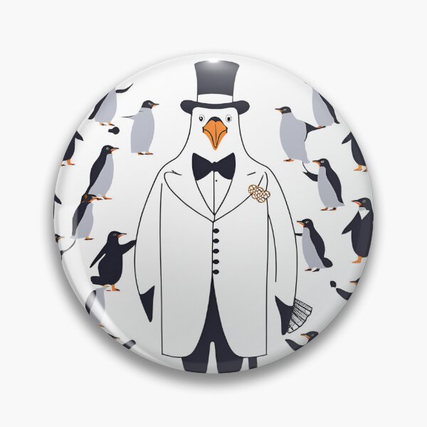 Aperçu de l'œuvre Pingouin pimpant : Autocollant Royal Ascot 2 créée et vendue par GoodTripper.