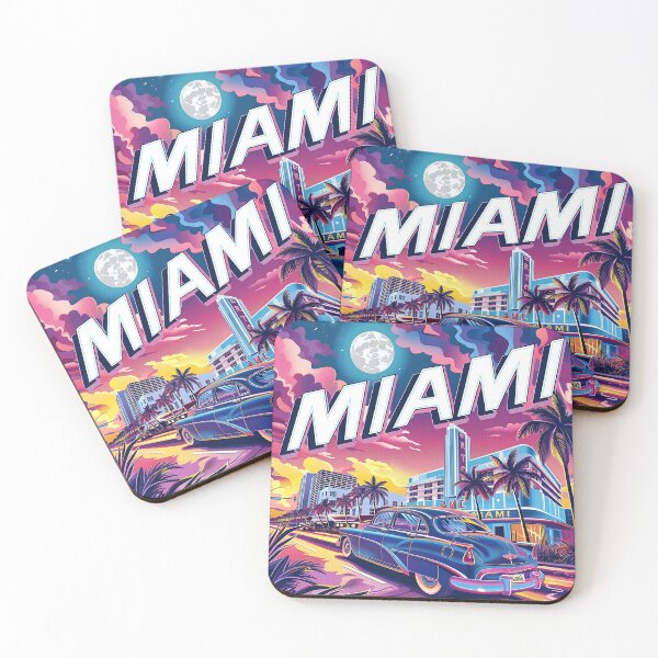 Item preview, Miami Travel Illustration designed and sold by nomiraclehere.