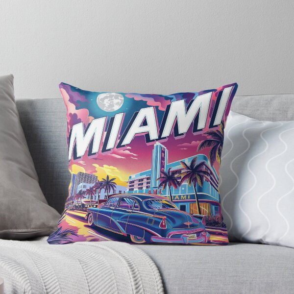 Item preview, Miami Travel Illustration designed and sold by nomiraclehere.