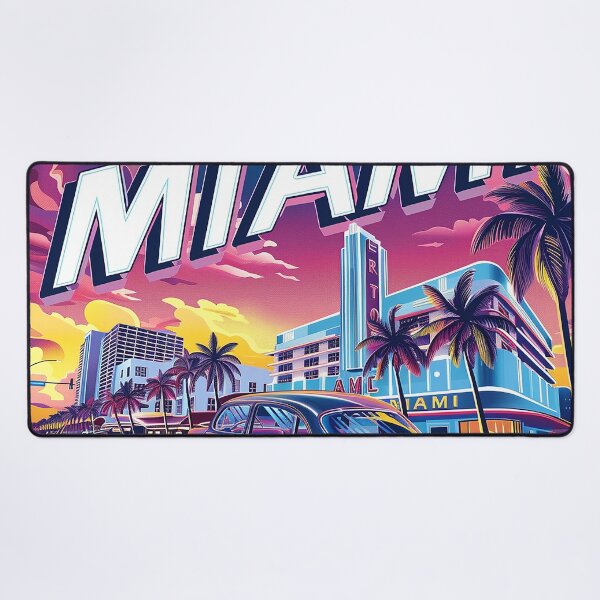 Item preview, Miami Travel Illustration designed and sold by nomiraclehere.