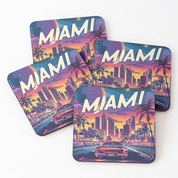 Item preview, Miami Travel Illustration designed and sold by nomiraclehere.