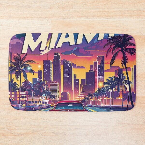 Item preview, Miami Travel Illustration designed and sold by nomiraclehere.