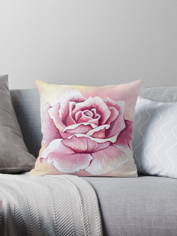 Pink Rose Pillow