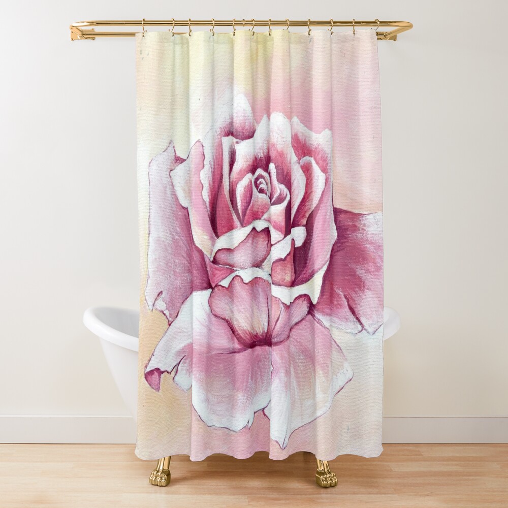 Pink Rose Shower Curtain