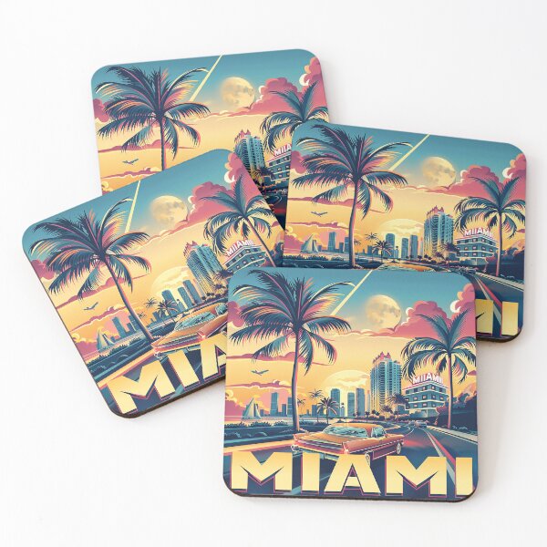 Item preview, Miami Travel Illustration designed and sold by nomiraclehere.