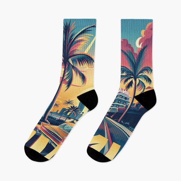 Item preview, Miami Travel Illustration designed and sold by nomiraclehere.