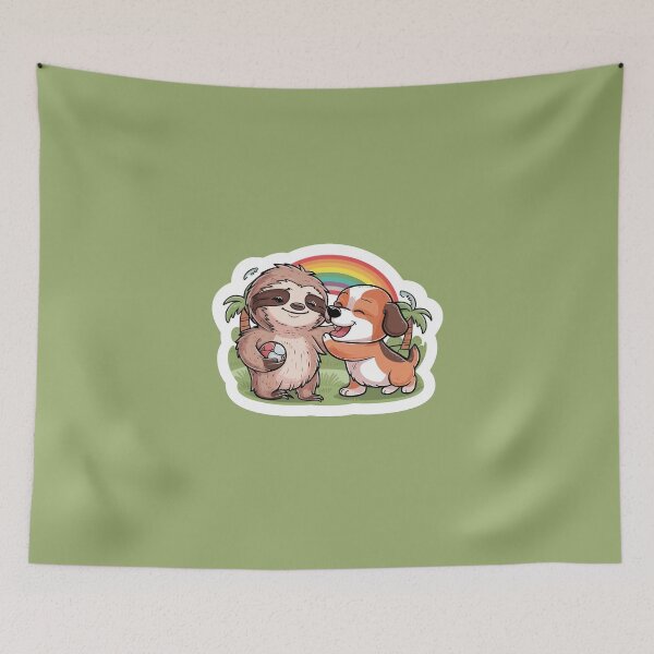 Item preview, Vacation Sloth and Dog Friendship for Pug Lovers designed and sold by Laugh-Lines.