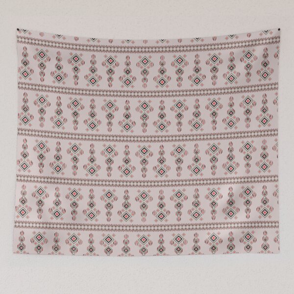 Item preview, Pattern pixel art ethnic geometric design for fabric designed and sold by Nonnipa.