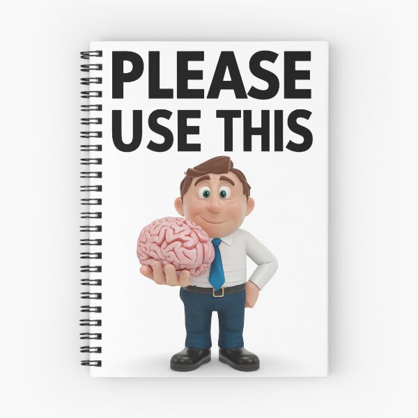 Item preview, Use Brain, funny cartoon designed and sold by RedCircleArt.