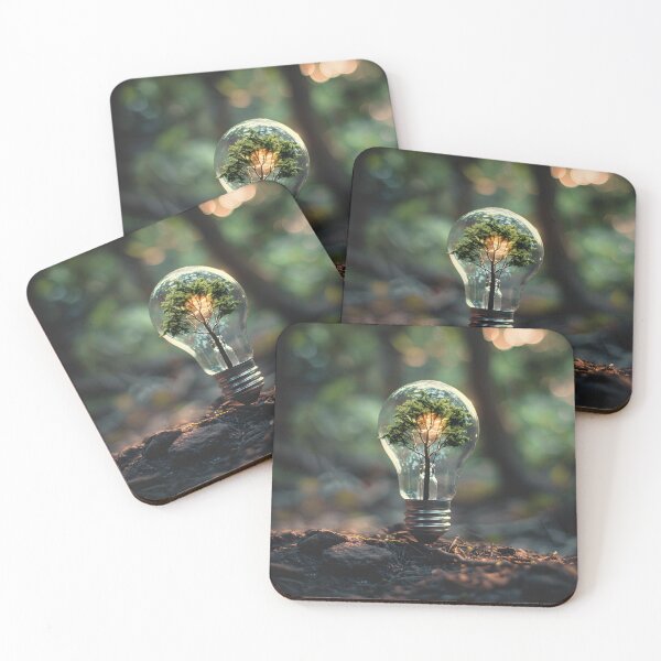 Item preview, Lightbulb with Tree Growing Inside: Merging Nature and Ideas designed and sold by ManeeStore.