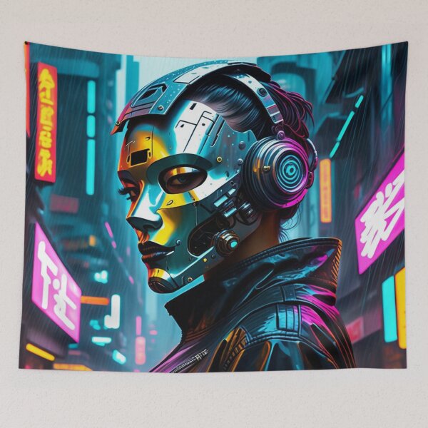 Item preview, Femme Cyborg, 80s Art, Science Fiction, Cyberpunk designed and sold by Burn-Ego.