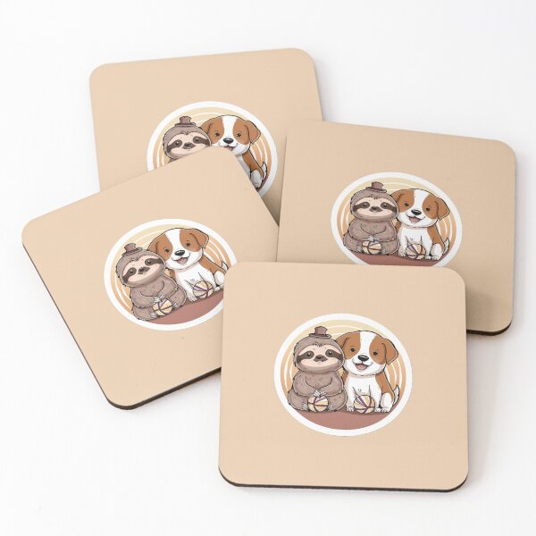 Item preview, Cute Sloth and Dog Friendship for Pug Lover designed and sold by Laugh-Lines.