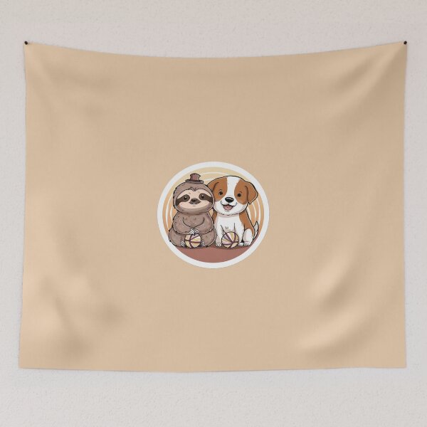 Item preview, Cute Sloth and Dog Friendship for Pug Lover designed and sold by Laugh-Lines.