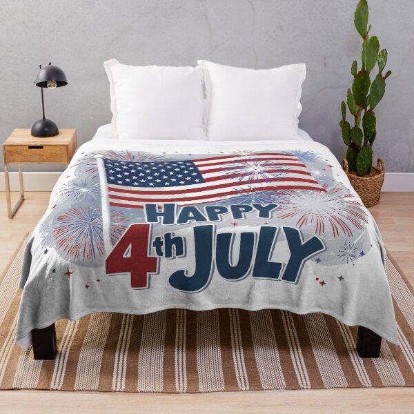 Item preview, Fourth of July Celebration: American Flag with Fireworks Display USA designed and sold by JPees.