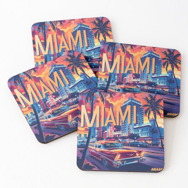 Item preview, Miami Travel Illustration designed and sold by nomiraclehere.